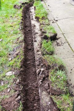 French Drain in Boylston by MSF Landscapes Inc.